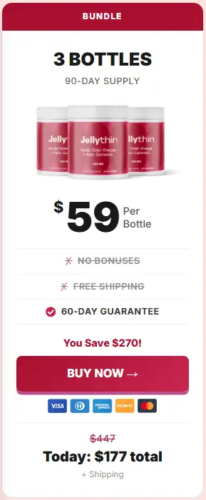 jellythin 3 jars price